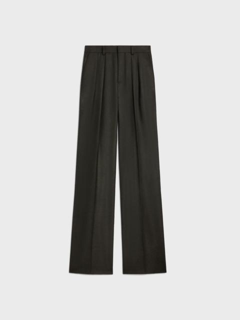 double-pleated tixie pants in cashmere flannel