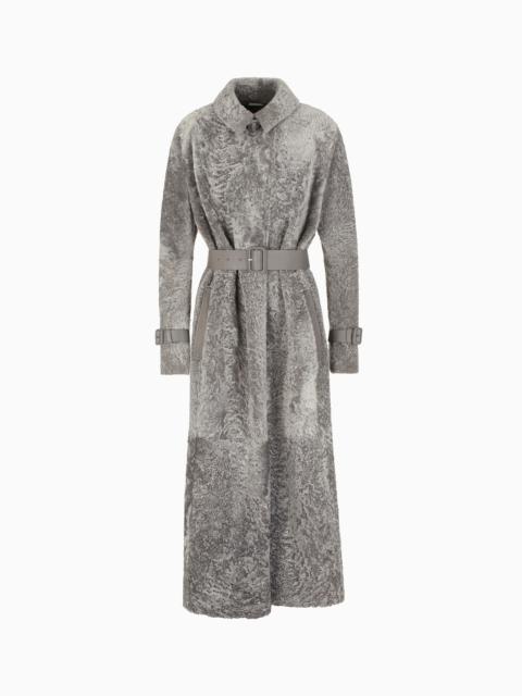 LONG LAMBSKIN SHEARLING COAT