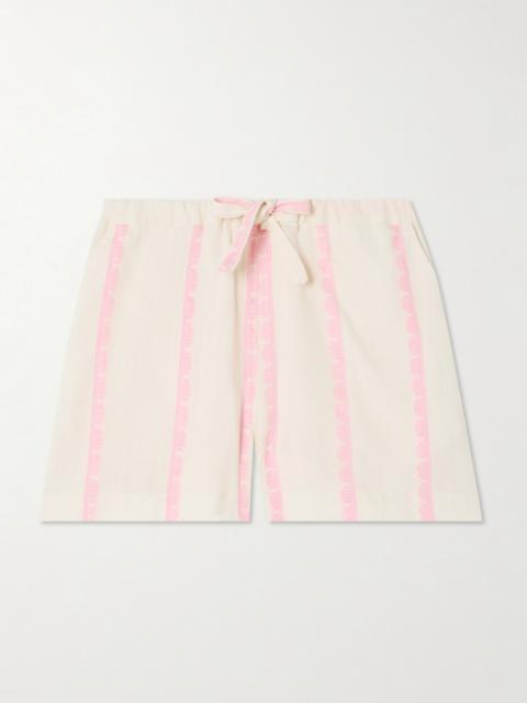 Safia Striped Cotton Shorts