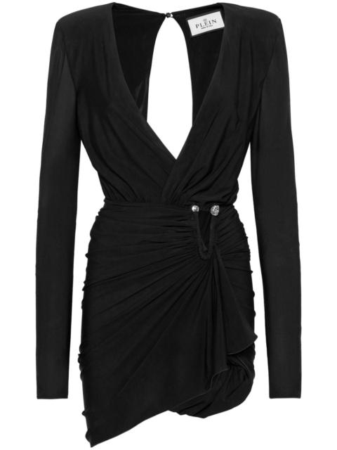 piercing-detail mini dress