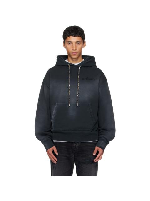 Black Bleach Bandana Hoodie