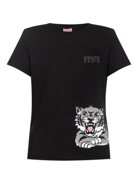 tiger-print cotton top