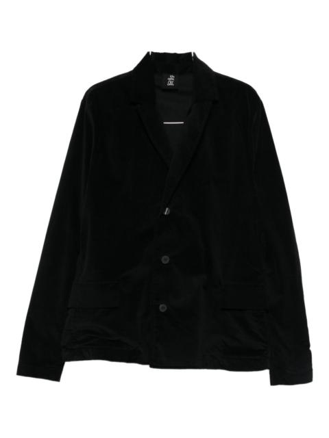 single-breasted velvet blazer
