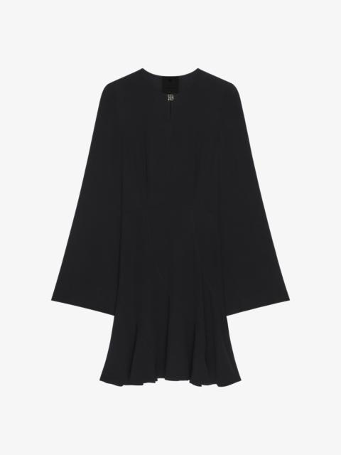 DRESS IN CREPE AND SATIN WITH 4G DETAIL