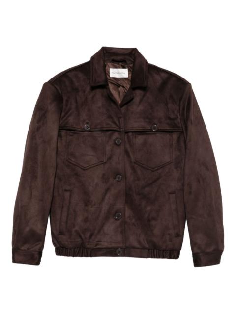 button-fastening pocket jacket