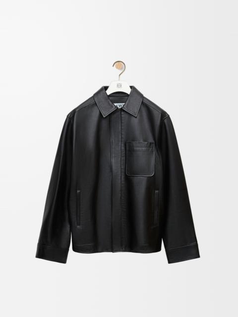 Overshirt in nappa lambskin