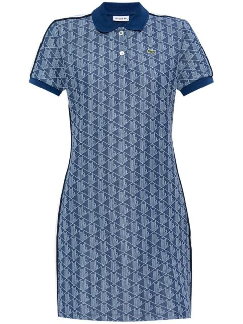 monogram-jacquard polo dress