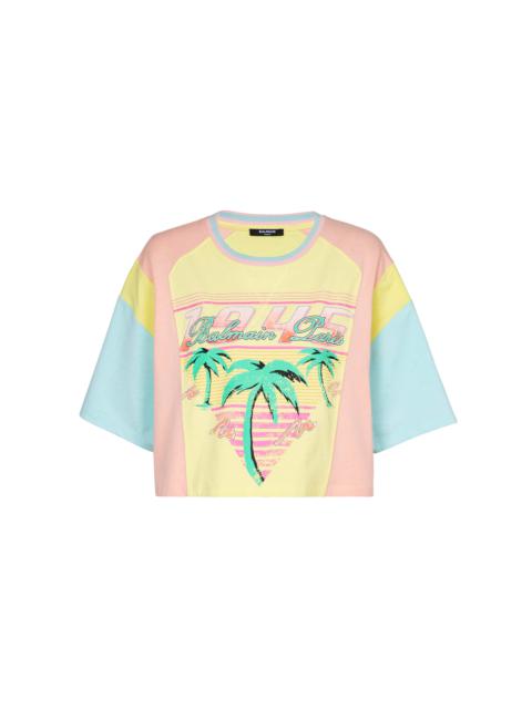 T-shirt with palm tree Balmain Signature print