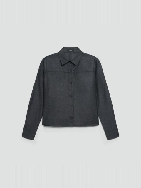 Boxy Shirt in Sleek Flannel