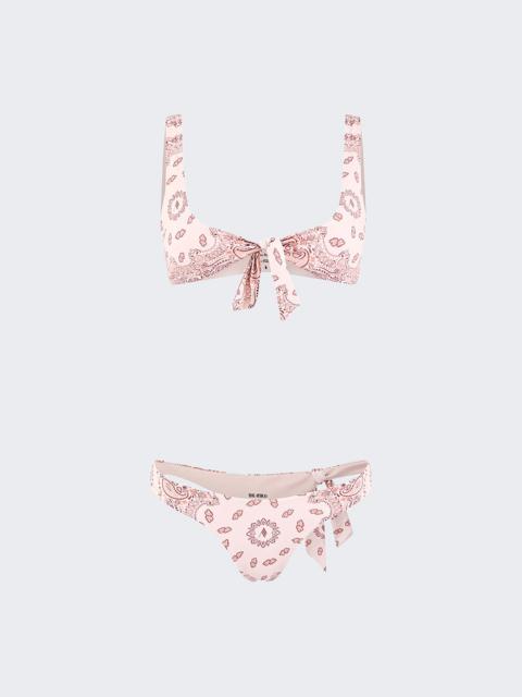 Two Piece Bikini Set Beige And Pale Pink