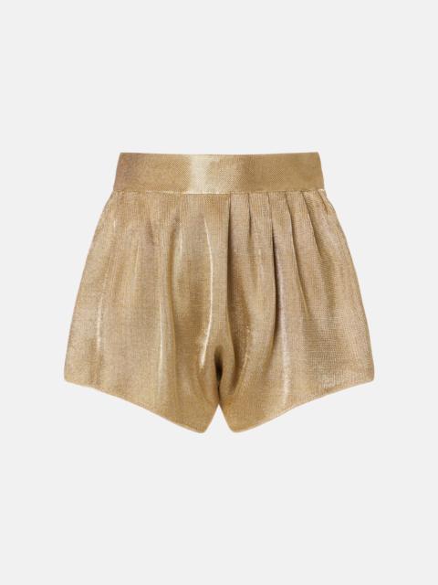 High-rise mesh shorts