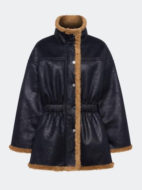 Yara Faux Shearling Jacket In Black