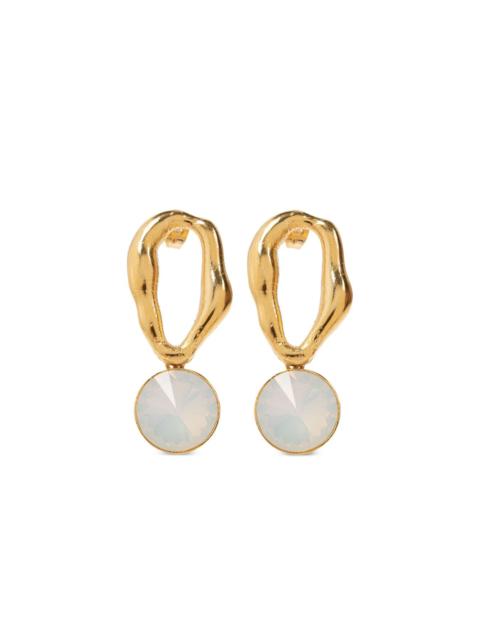 crystal-embellished sculpted earrings