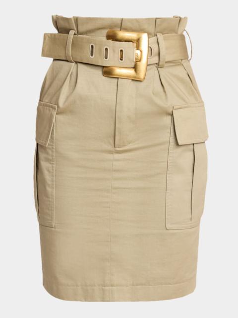 Belted Cargo Pencil Skirt