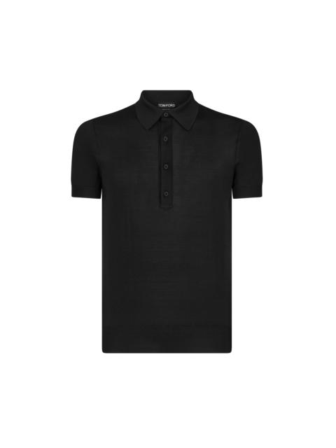 SILK VISCOSE POLO