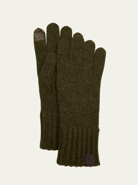 Men's English Cashmere Fisherman Rib Gloves