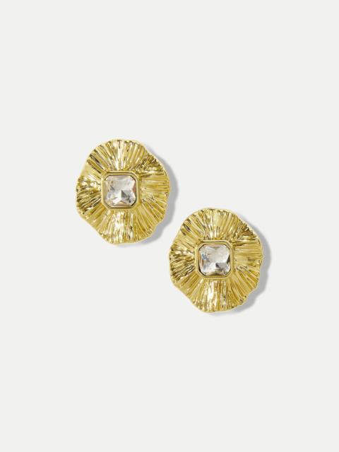 GOLD FLORAL EARRING