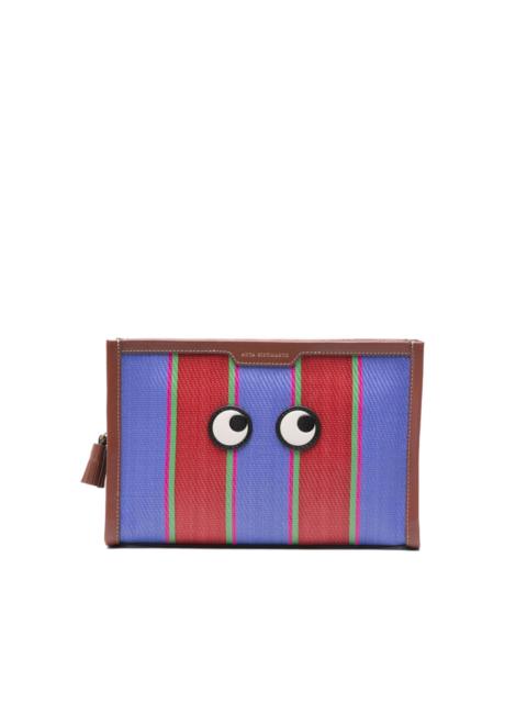 striped eye clutch bag