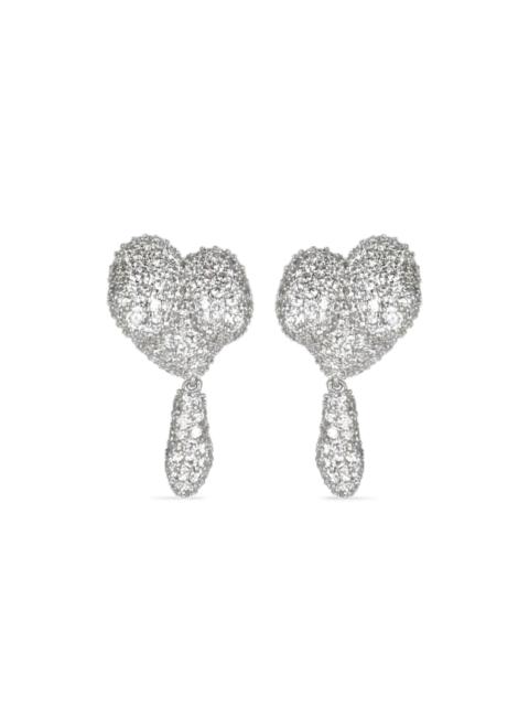 asymmetric heart drop earrings