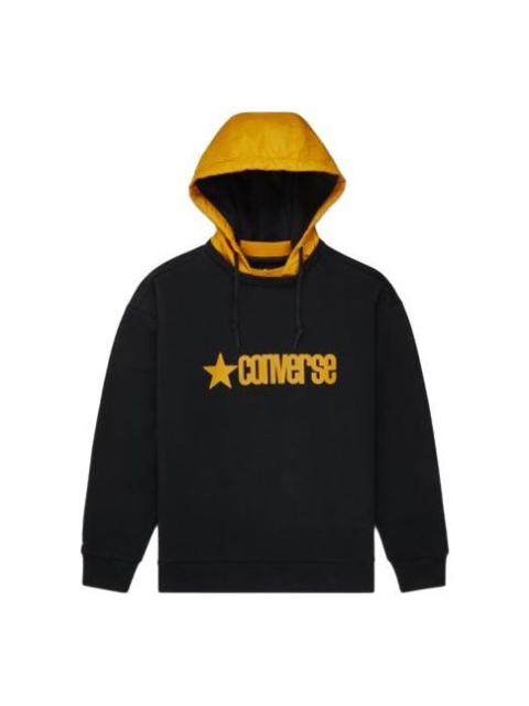 Converse Logo Letter Hooded Sports Sweater Men Black 10019968-A01