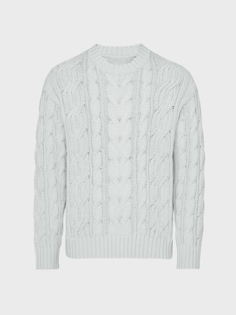 MEN CABLE-KNIT COTTON SWEATER