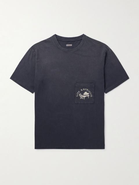 Life Kapriccio Printed Cotton-Jersey T-Shirt Black