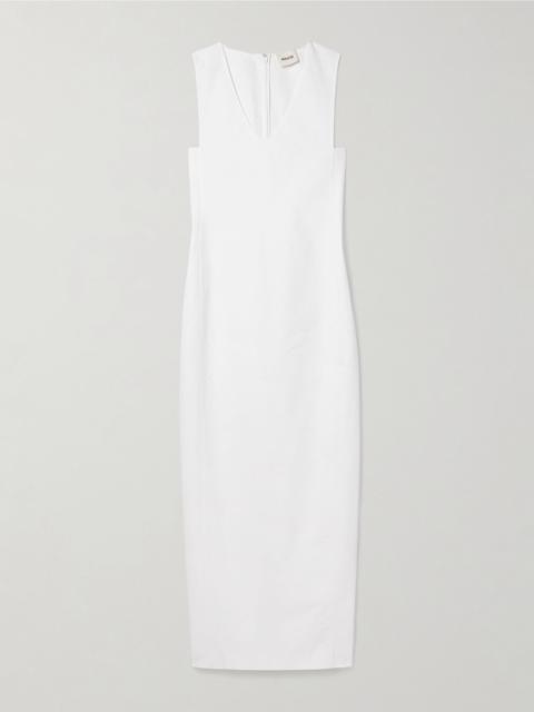 Avery cotton-poplin maxi dress White