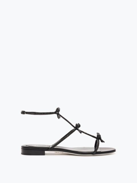CATERINA BLACK FLAT SANDAL 10