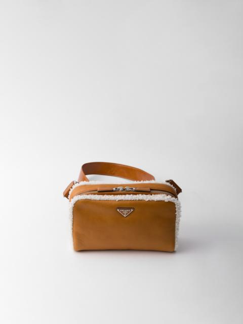 Shearling shoulder bag