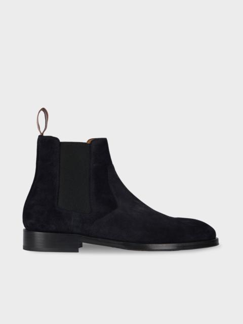 Navy Suede 'Lawson' Boots