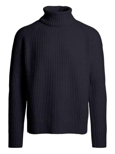 turtleneck ribbed sweater