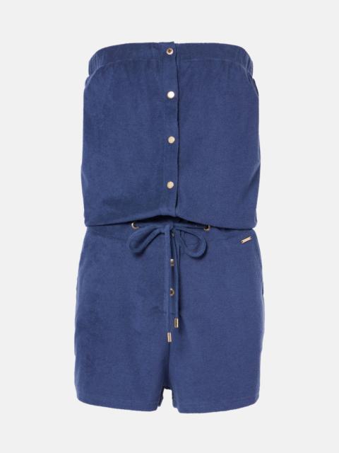 Naomi cotton-blend terry romper