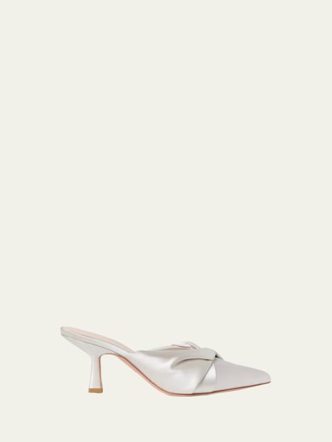 70mm Tyla Twisted Satin Mule Pumps