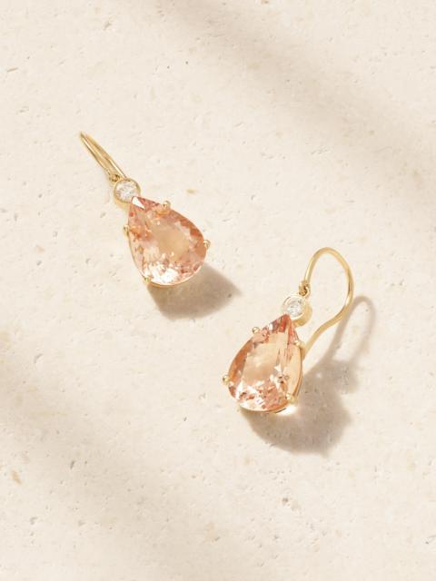 14-karat Gold, Morganite And Diamond Earrings