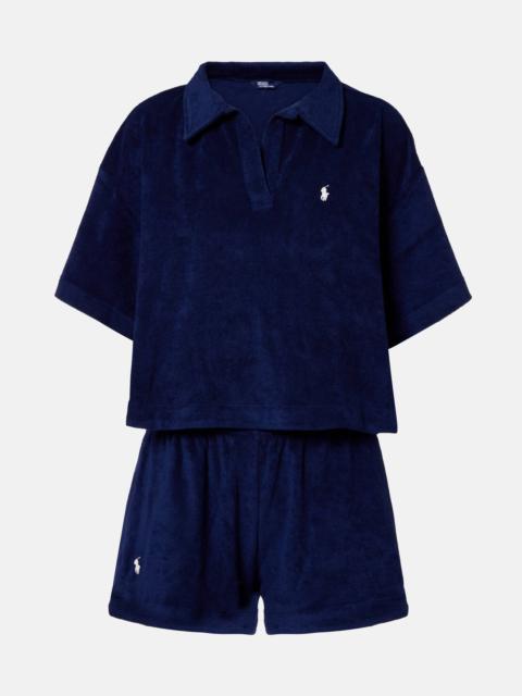 Set of cotton polo shirt and Bermuda shorts