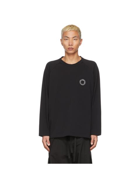 Black Eyelet Long Sleeve T-Shirt