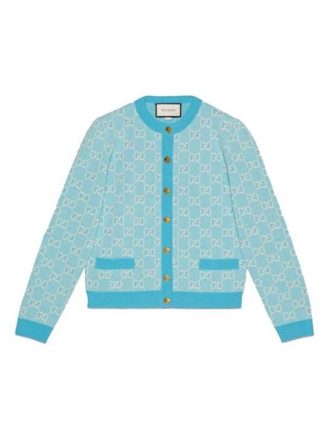 GG cotton wool piquet cardigan