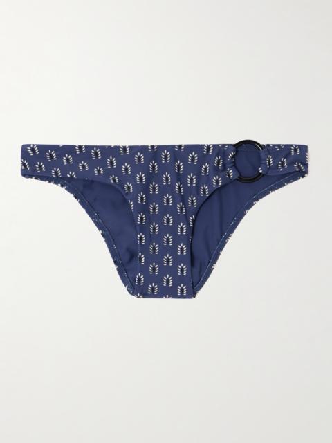 The Ring Embellished Floral-print Recycled Bikini Briefs