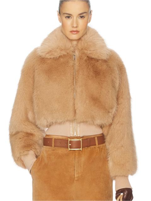 Faux Fox Bomber Jacket