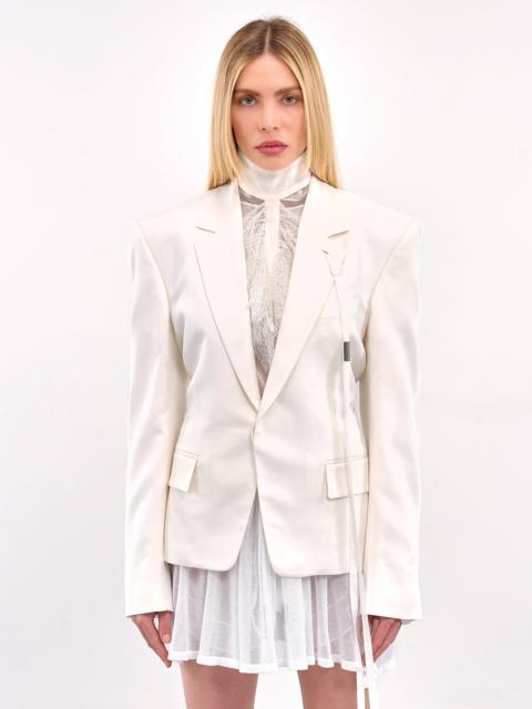 Mixed-Material Blazer