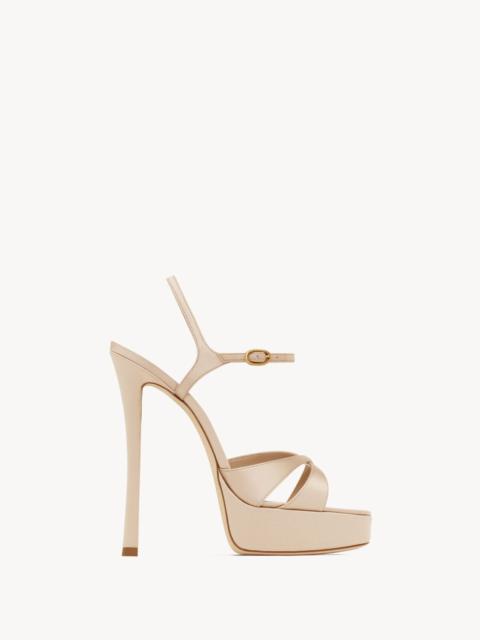 DEBBIE PLATFORM SANDALS IN SATIN CREPE