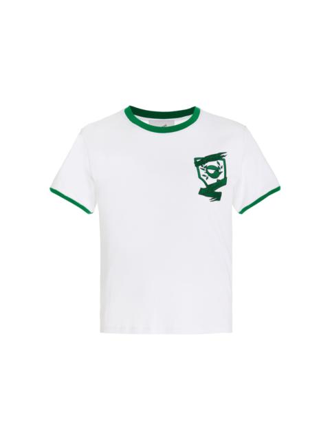 Embroidered Cotton T-Shirt white