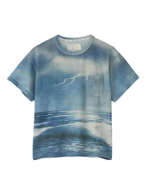 storm-print pocket T-shirt