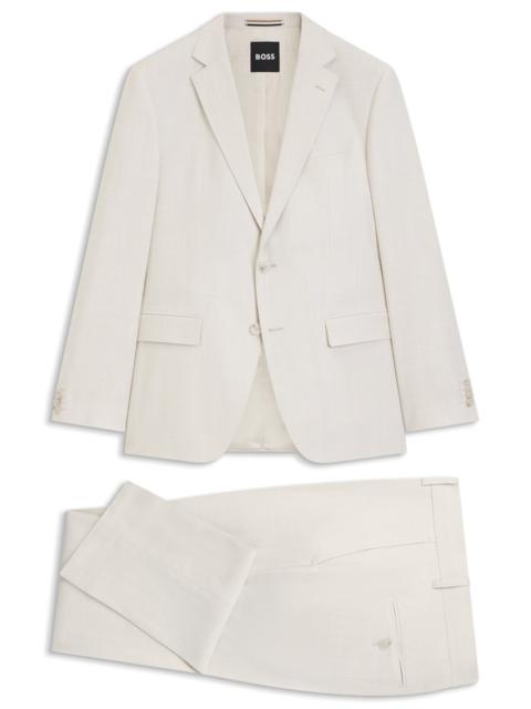 TWO-PIECE SLIM-FIT SUIT IN STRETCH FABRIC