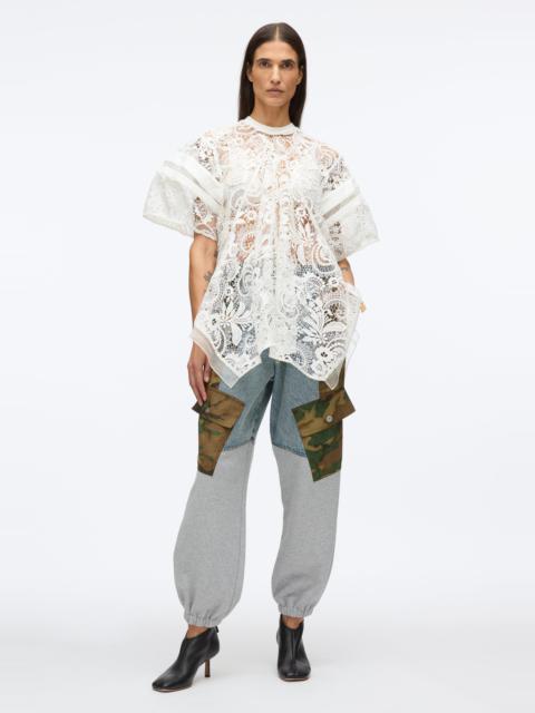 Embroidered Lace Hankerchief Top