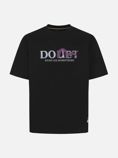 Brushstroke Seagull and Slogan Relax Fit T-shirt