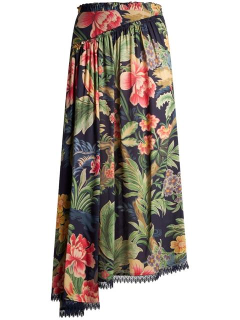 printed midi skirt