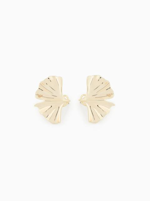 GOLD-TONE BRASS STUD EARRINGS