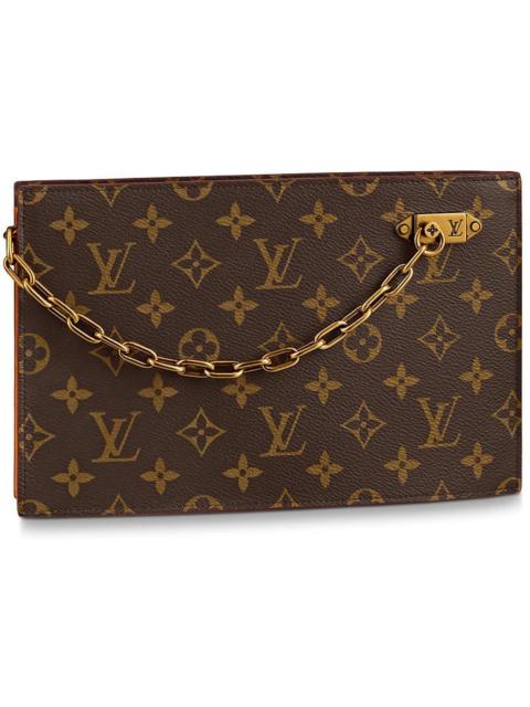Louis Vuitton Chain Clutch Monogram Legacy Brown