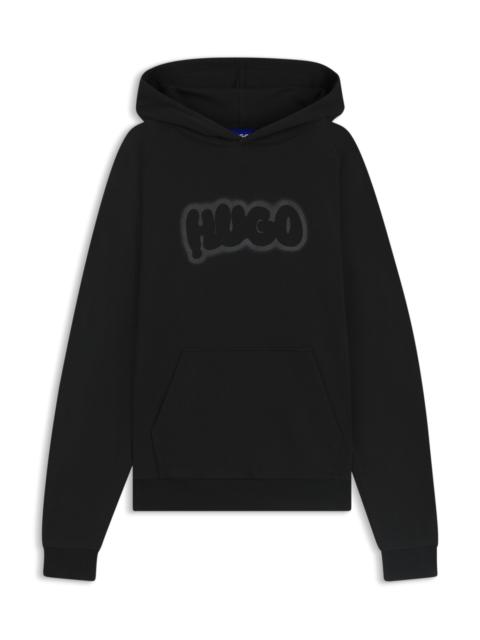 COTTON-TERRY HOODIE WITH AIRBRUSH LOGO